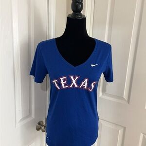 Nike Women's Blue Texas V-Neck Tee
